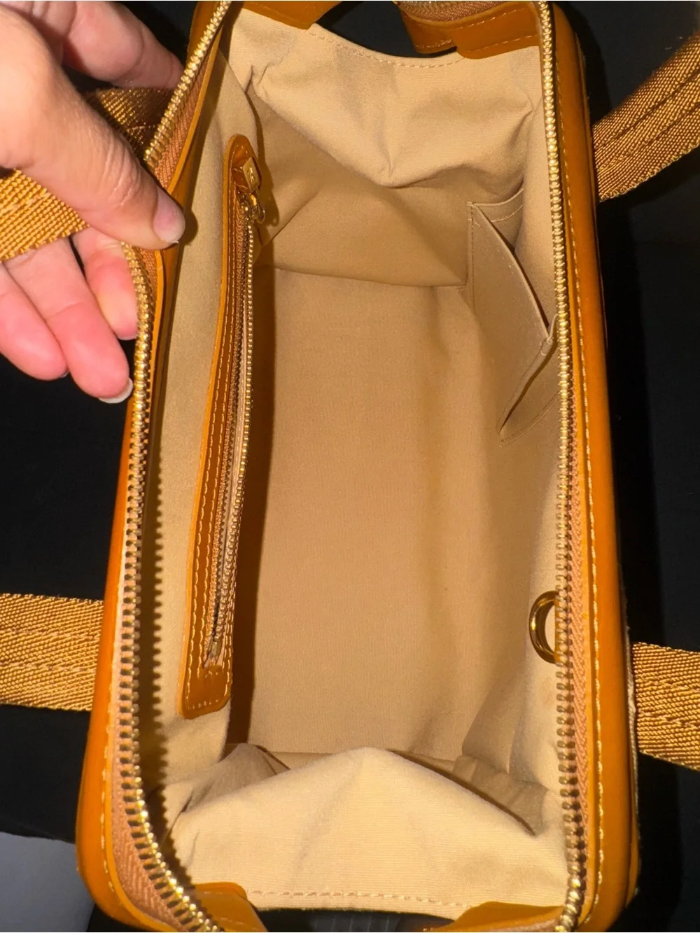 Louis Vuitton Monogram Mini Lin Josephine PM Beige Tan Handbag